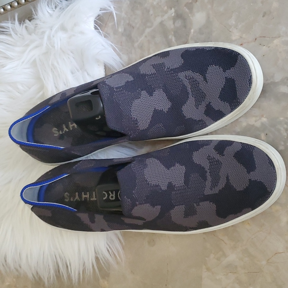 Rothys camo gray slip on sneakers size 8.5
